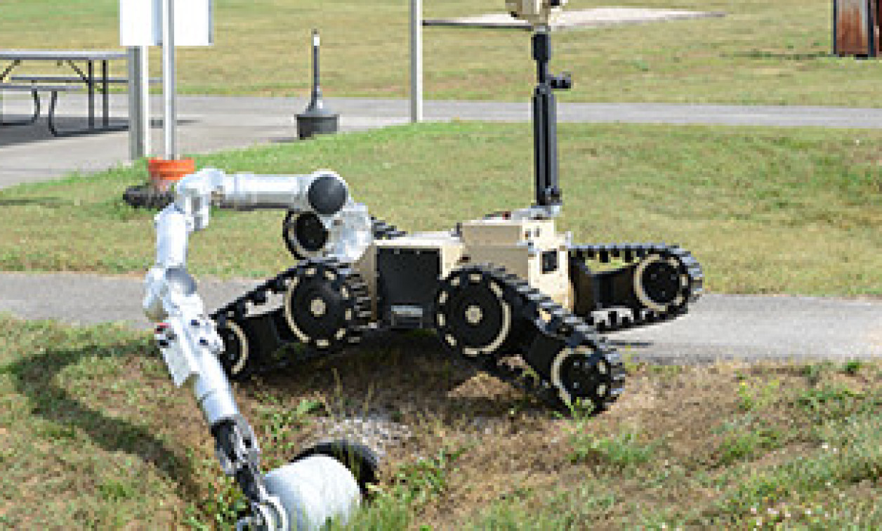 DSEI 2015 exhibits Northrop Grumman's unmanned ground vehicle Andros FX