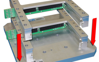Develop and test via stackable single-slot test fixture