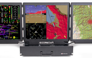 Rugged military display features three LCD panels