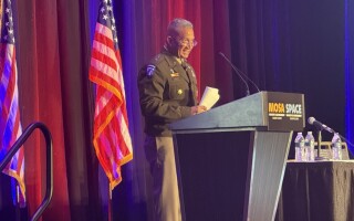 Army Maj. Gen. Frank Lozano, PEO Missiles and Space, Redstone Arsenal (Staff photo)