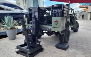 Scorpion Light mounted on ISV-U at SOF Week 2026. MES photo.
