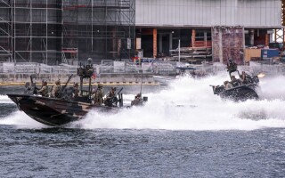 Members of U.S. Special Operations Forces and partner nations conduct a capabilities demonstration along the Tampa Bay waterfront during SOF Week 2026. Photo: USSOCOM