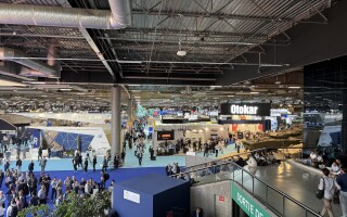 Photo by author of Eursatory show floor.