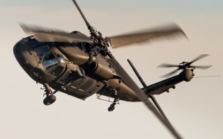 Black Hawk helicopter via Moog